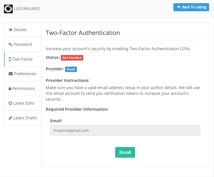 Multi-Factor Enrollment